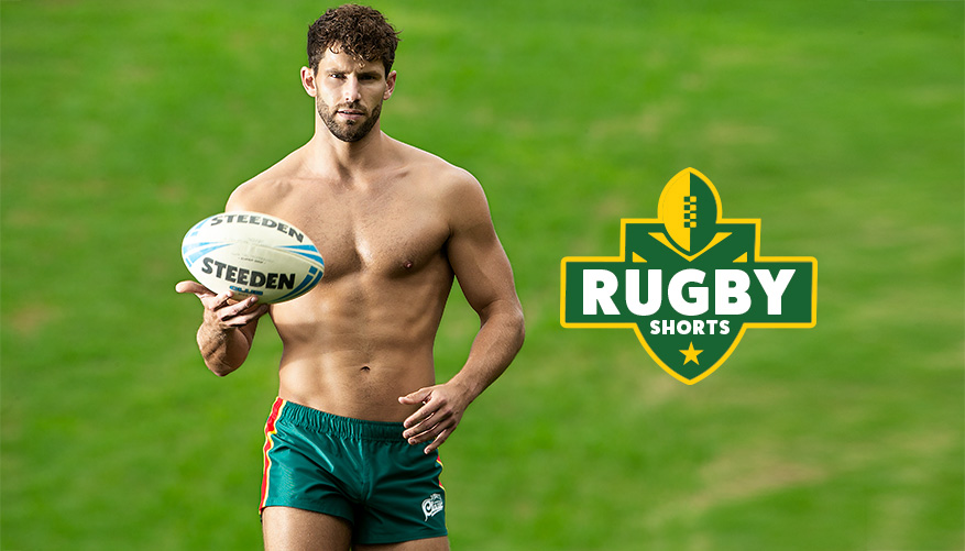 aussieBum Men's Rugby Blitz Green Short Clothing - M