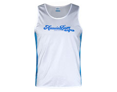 Nylon Singlet White Royal Main Image